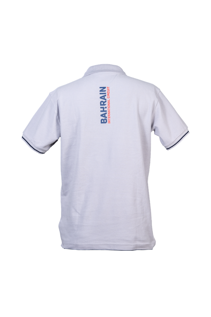 BIC White/Navy Circle Helmet Logo Collar Shirt