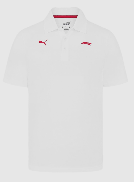 F1 FW MENS SMALL LOGO POLO, XL WHITE