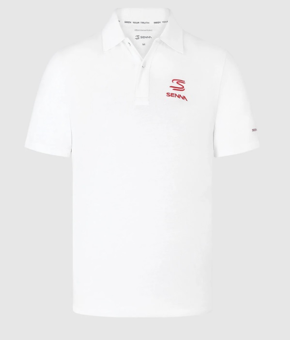 AS FW MENS SENNA LOGO POLO, WHITE