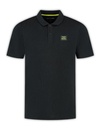 AMF1 FW MENS TECH WAFFLE POLO, BLACK
