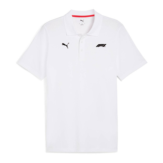 F1 FW Small Logo Polo, WHITE