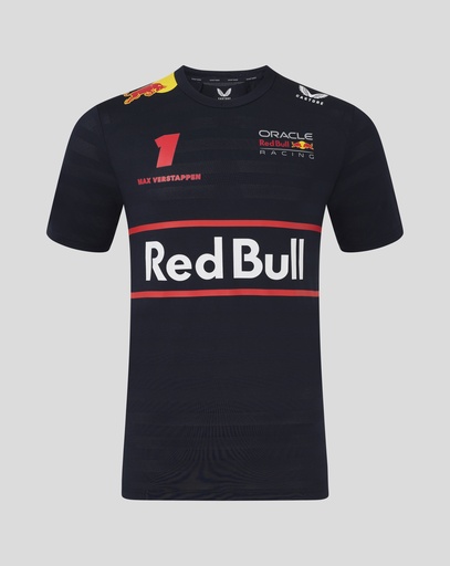 Red Bull Racing Mens Teamline Max Verstappen Set Up T-Shirt - Night Sky