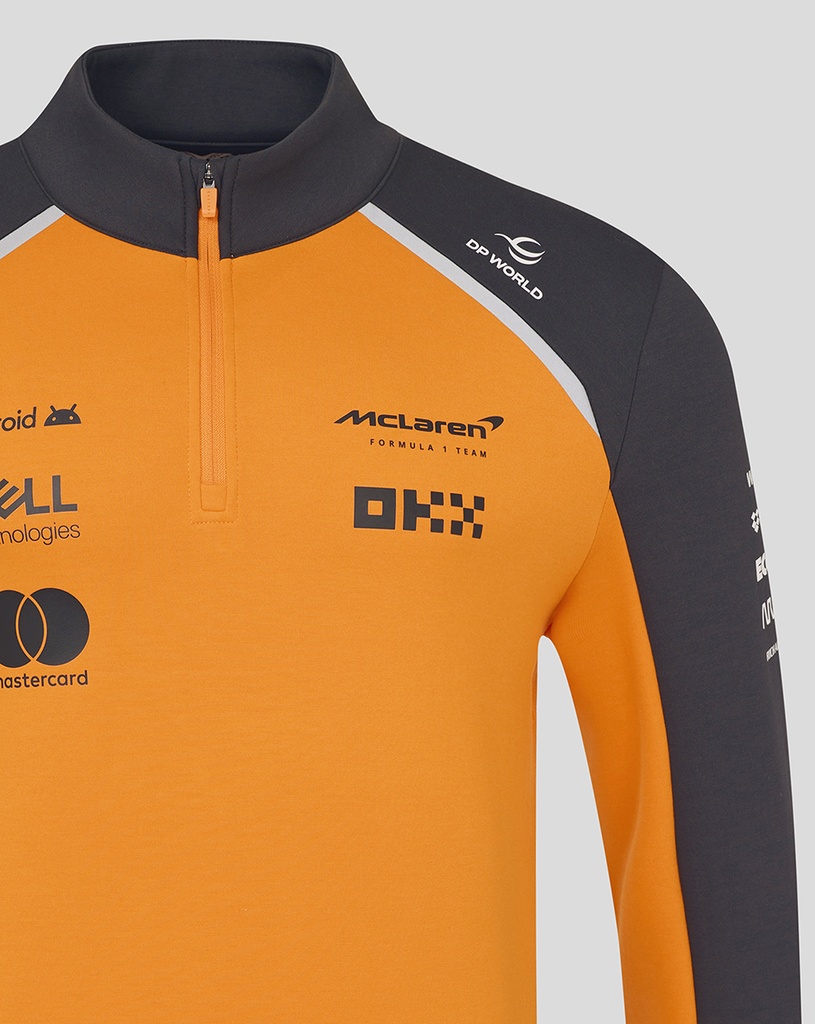 McLaren OFFICIAL McLAREN F1 TEAM QUARTER ZIP TOP AUTUMN GLORY / PHANTOM L