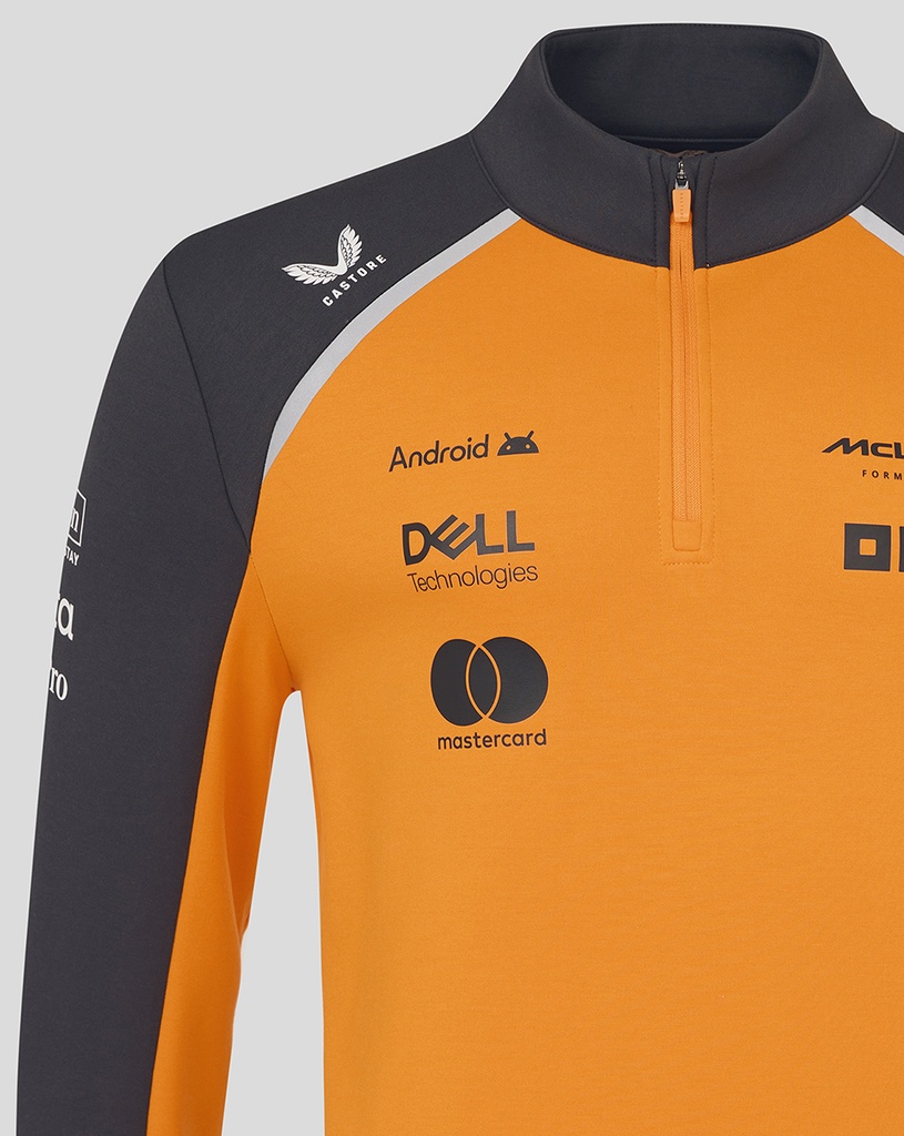 McLaren OFFICIAL McLAREN F1 TEAM QUARTER ZIP TOP AUTUMN GLORY / PHANTOM L