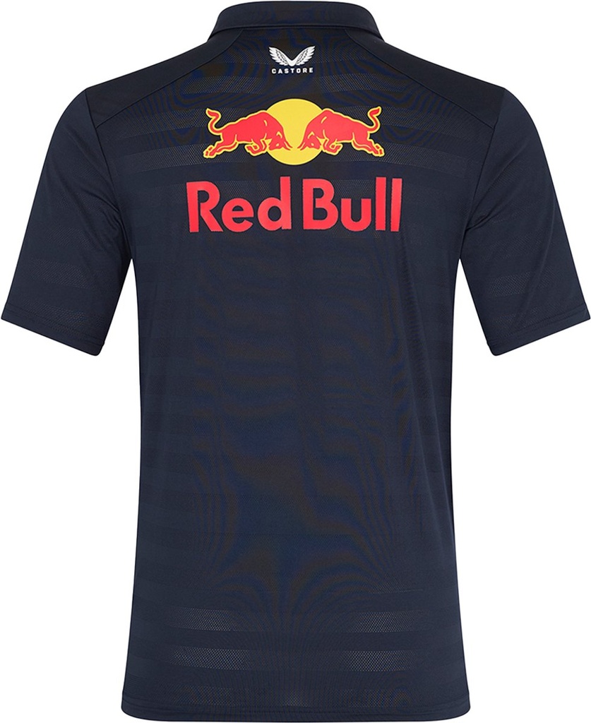 Red Bull Racing Mens Teamline Short Sleeve Polo Shirt Max Verstappen - Night Sky