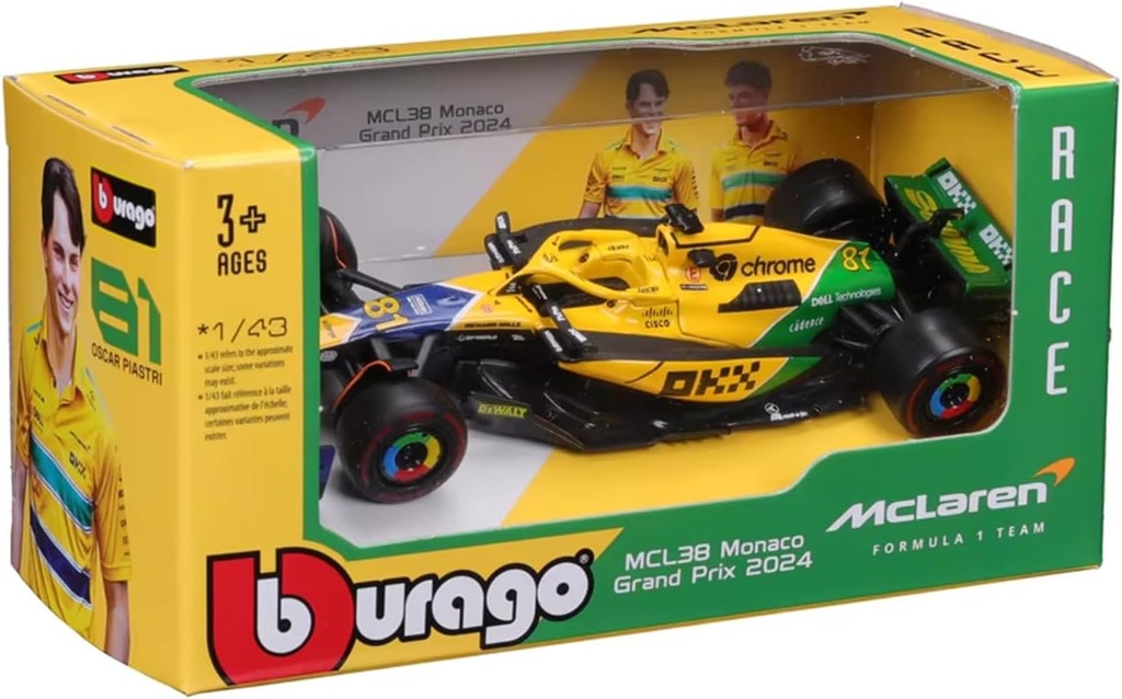 1:43 MCLAREN SENNA MCL38 RACING O. PIASTRI