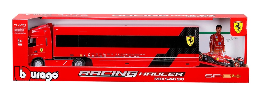 1:43 FERRARI IVECO S WAY WITH SF-24 CAR #16 LECLERC
