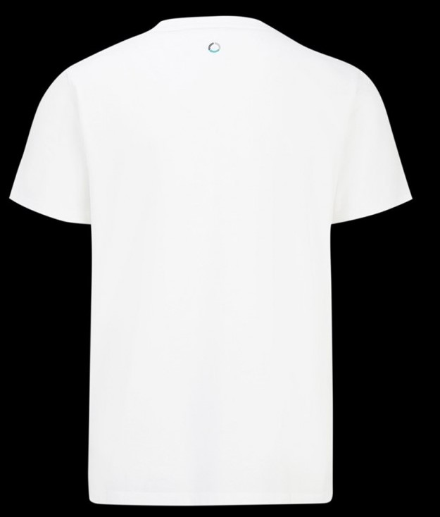 MERCEDES ESPORTS CHEST LOGO TEE MENS WHITE  1