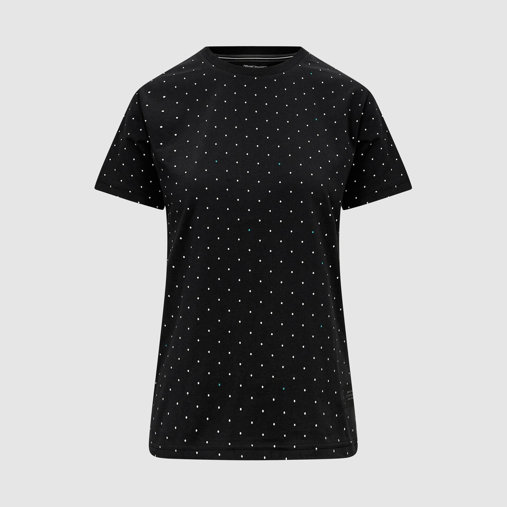 MAPF1 WMN DOT TEE M BLK 23