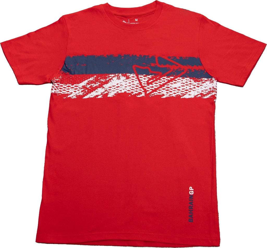 BIC Red/Navy Cotton Adult T-shirt