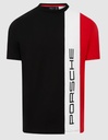 PORSCHE FW MENS STRIPE TEE BLACK