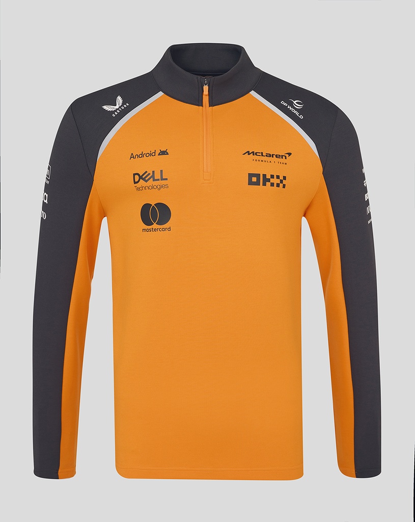 McLaren OFFICIAL McLAREN F1 TEAM QUARTER ZIP TOP AUTUMN GLORY / PHANTOM