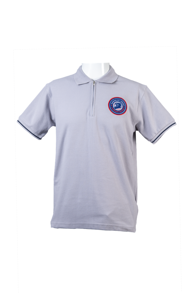 BIC White/Navy Circle Helmet Logo Collar Shirt