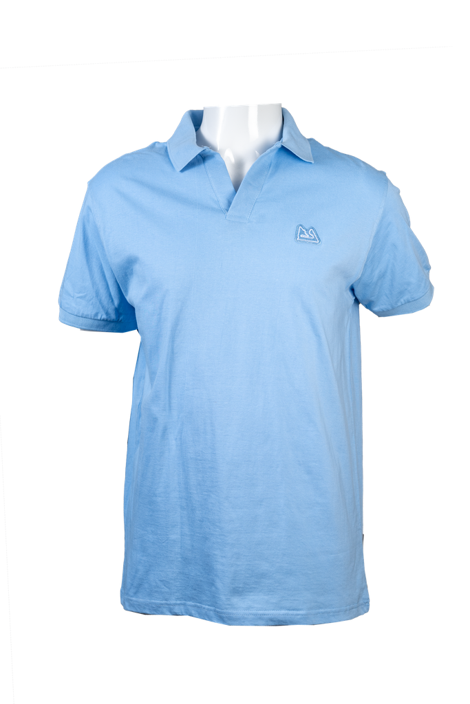 BIC Sky Blue Buttonless Polo Adult Shirt