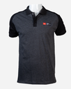 BIC MELANGE Navy/Grey Track Badge Polo Shirt
