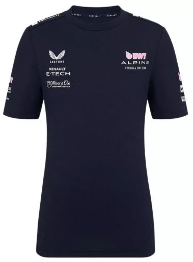 BWT Alpine Formula One Team Junior Official Set Up T-Shirt - Navy - Kids