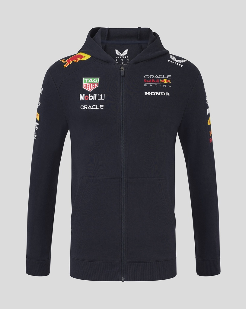 Red Bull Racing Unisex Teamline Full Zip Hoodie - Night Sky