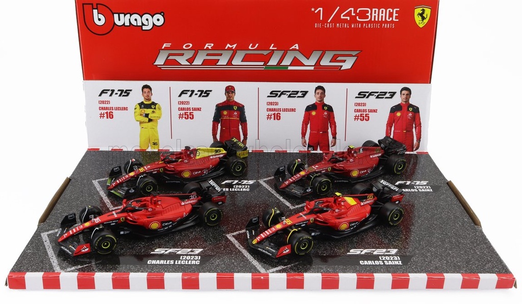 1:43 FERRARI RACING  BOX OF 4 F1