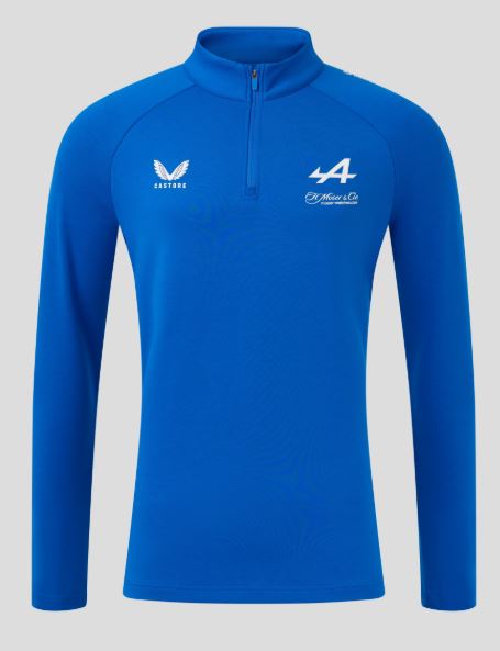 BWT Alpine Formula One Team’s Official Unisex Quarter Zip Mid-layer - Lapis Blue