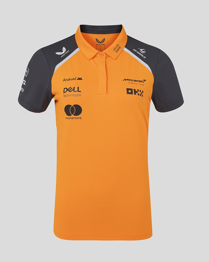 McLaren F1 TEAM POLO SHIRT – FEMALE PAPAYA / PHANTOM