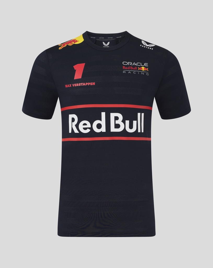 Red Bull Racing Mens Teamline Max Verstappen Set Up T-Shirt - Night Sky