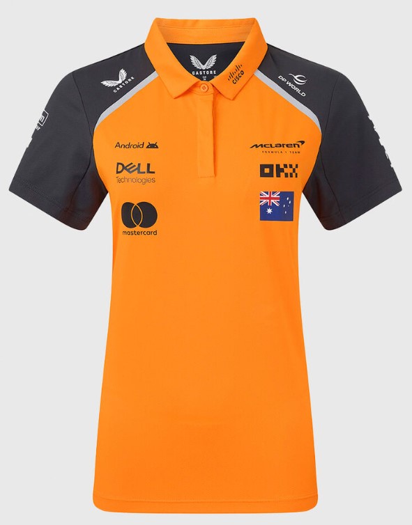 OFFICIAL McLaren F1 FEMALE TEAM POLO SHIRT PIASTRI 