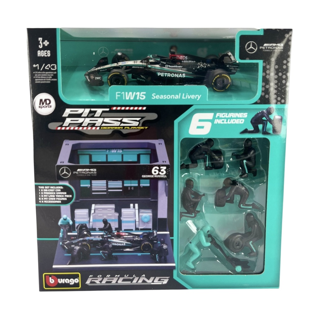 1:43 MERCEDES AMG - F1 W14 GARAGE BOX