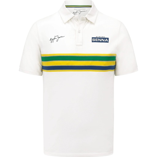 AS FW MENS STRIPE POLO WHI