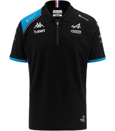 ALPINE F1 TEAM POLO MENS BLACK  1