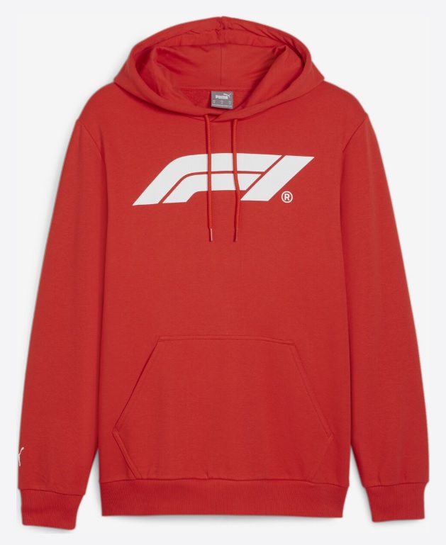 F1 ESS MENS LOGO HOODY, L RED