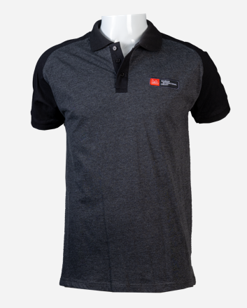 BIC MELANGE Navy/Grey Track Badge Polo Shirt