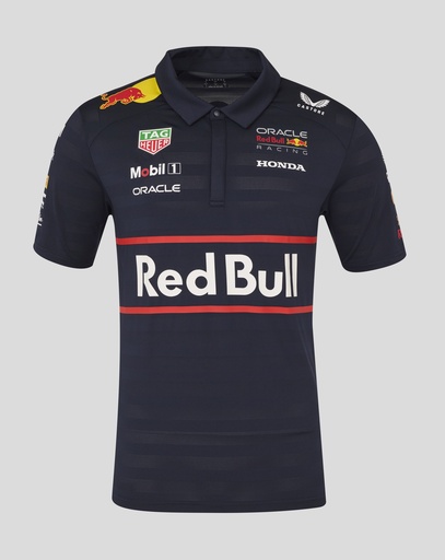 Red Bull Racing Mens Teamline Short Sleeve Polo Shirt - Night Sky