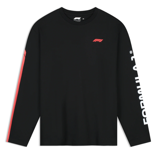 F1 FW Racing Line LS Tee, TRUE BLACK