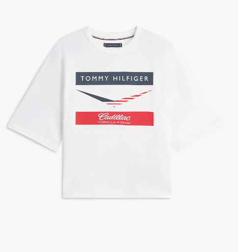 CF1 X TOMMY HILFIGER CHEVRON TEE-WOMENS-WHITE