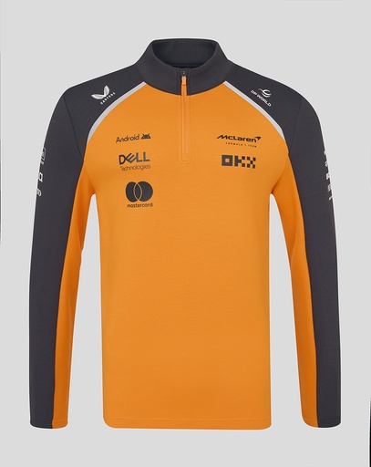 McLaren OFFICIAL McLAREN F1 TEAM QUARTER ZIP TOP AUTUMN GLORY / PHANTOM