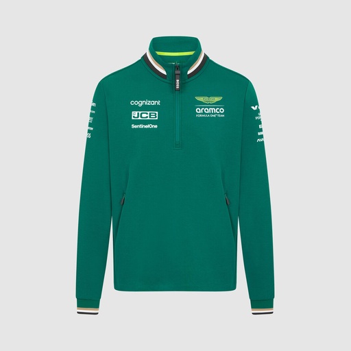 Aston Martin F1 Team Quarter Zip Sweater Mens